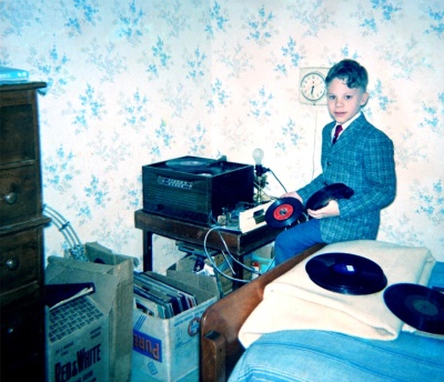 Me with my electric record-playing equipment.