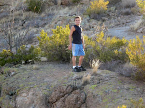 Zach hiking the Superstitions