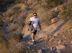 Michael returning from Hieroglyphic Canyon.