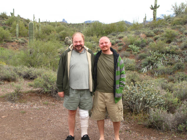 Jason and I on an April road trip to the Superstition Mountains.