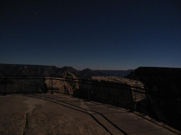 From Mather Point by moonlight.