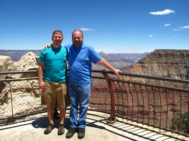 Jason and Paul at Mather Point.