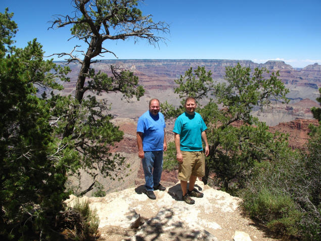 Me and Jason overlooking Grand Canyon.