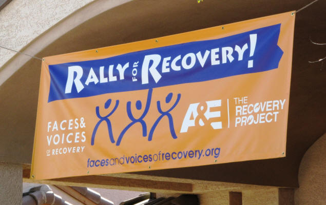 Rally For Recovery banner.
