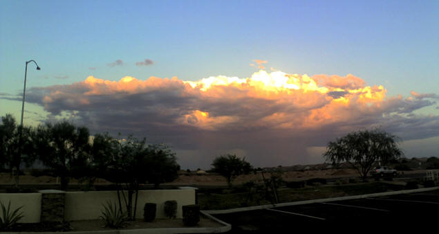 Rainstorm beyond Crismon Road, Mesa, Arizona.