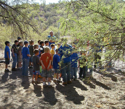 Cub Scouts ready for a hike.