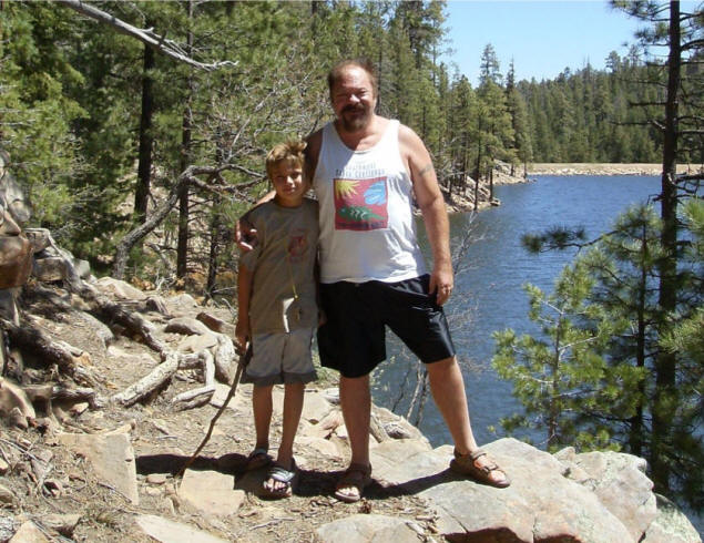 Zach and Papa, at the lake.
