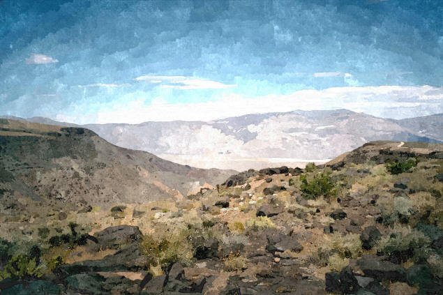 Death Valley: watercolor