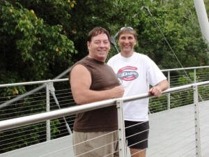 Michael and Chris at Reedy River Falls Park.
