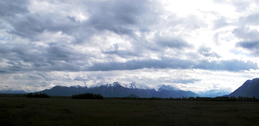 From the highway between Anchorage and Palmer, Alaska.