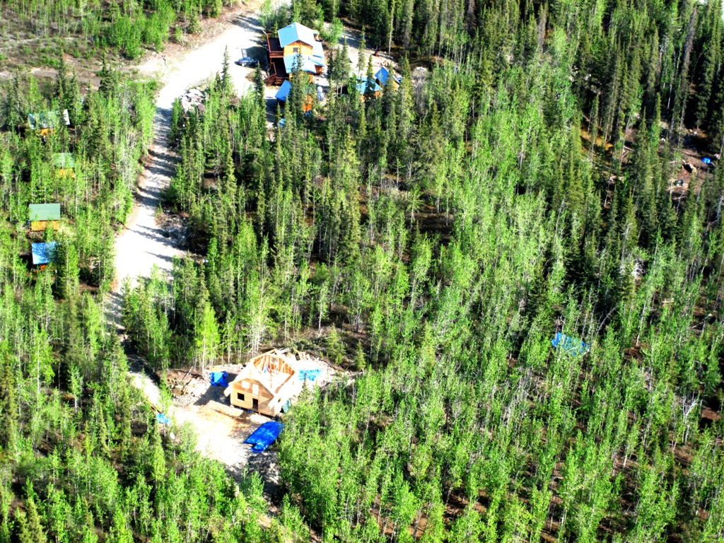 Kennicott River Lodge, from the air.