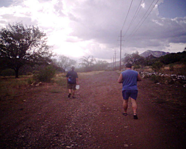 Eddie and Michael strolling to the hot springs.