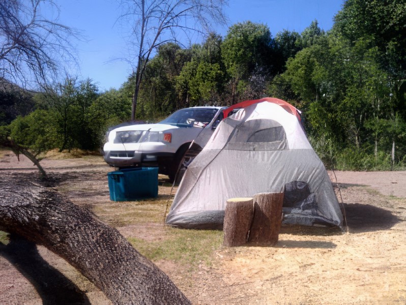My original campsite, the next morning.