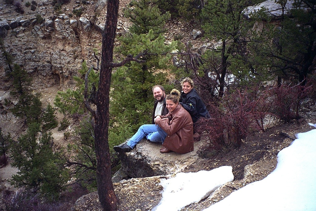 Paul, Karen and Jenny in Grand Canyon.