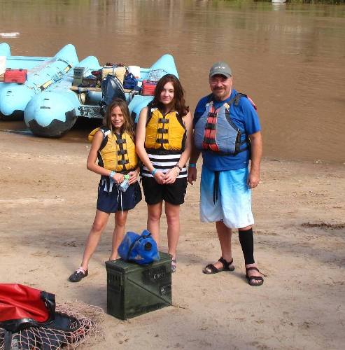 Patricia, Brianna and myself in our life jackets.