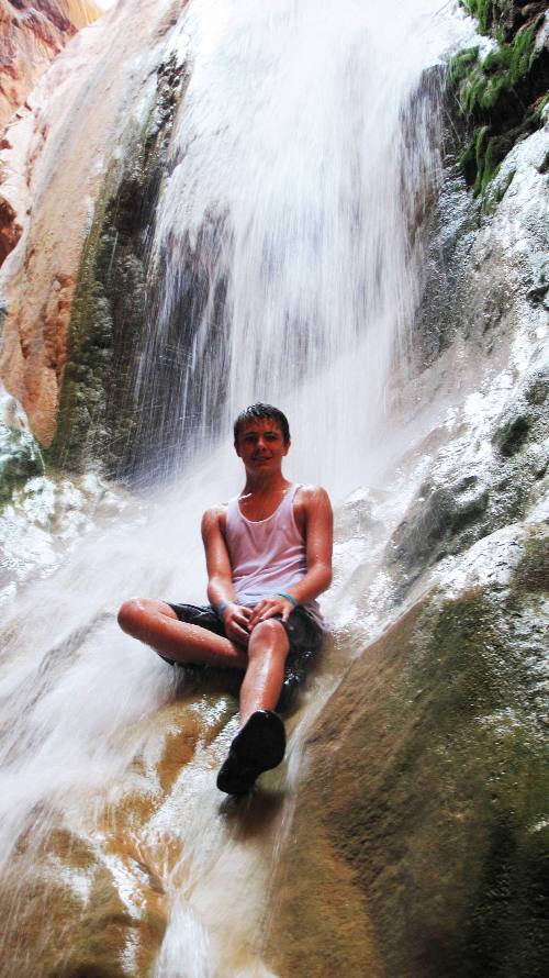 Zach in Travertine Falls.