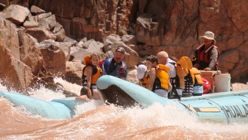 Heading into the rapids.