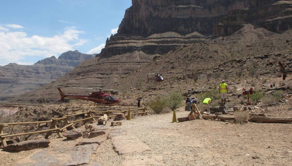 The Grand Canyon West's lower helipad.