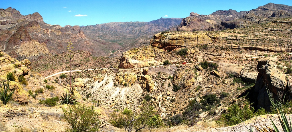 View from interpretive trail of AZ-88 further east of Tortilla Flat.