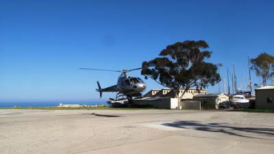 My helicopter back to the mainland.